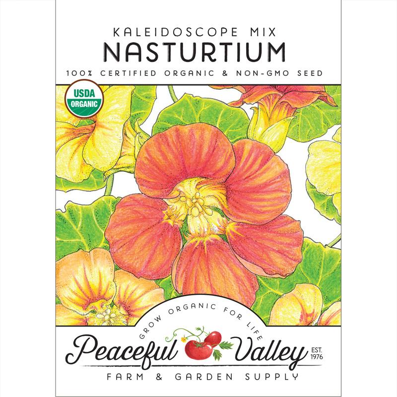 Organic Nasturtium, Kaleidoscope Mix