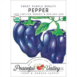 Purple Beauty Sweet Pepper Seeds (Organic)