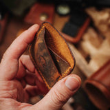 Pirate Goods Peso Pocket Duo Coin Holder – Leather Challenge Coin Case for Two Coins