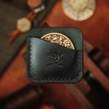 Pirate Goods Peso Pocket Coin Holder – Leather Challenge Coin Case for EDC