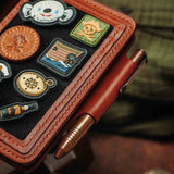 Pirate Goods Quartermaster v2 Passport Wallet – Leather Travel EDC Organizer with Velcro Panel & Field Notes Holder