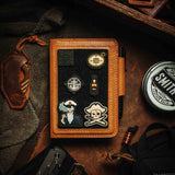 Pirate Goods Quartermaster v2 Passport Wallet – Leather Travel EDC Organizer with Velcro Panel & Field Notes Holder