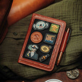 Pirate Goods Quartermaster v2 Passport Wallet – Leather Travel EDC Organizer with Velcro Panel & Field Notes Holder