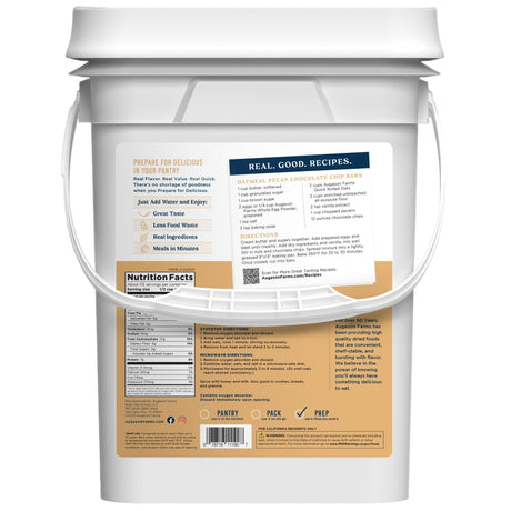 Quick Oats 4 Gallon Pail, 113 Servings