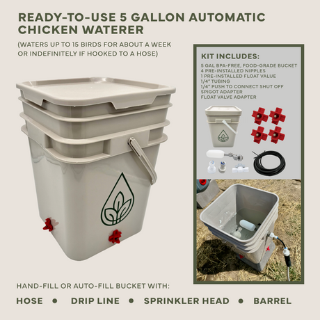 Easy Chicken Feeder and Automatic Chicken Waterer Kits – Chicken Chores Just Got 20X Easier