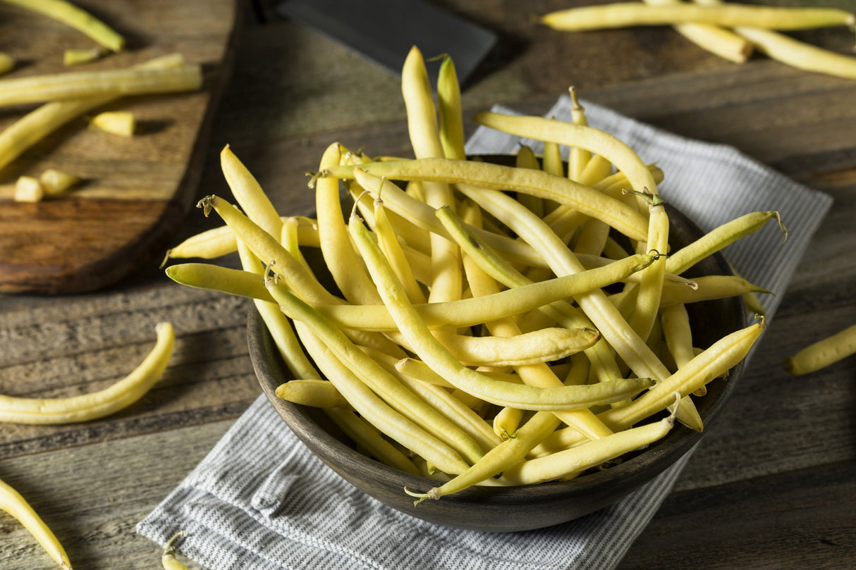 25 GOLDRUSH GREEN BEAN Bright Yellow Wax Bean Phaseolus Vulgaris Vegetable Seeds