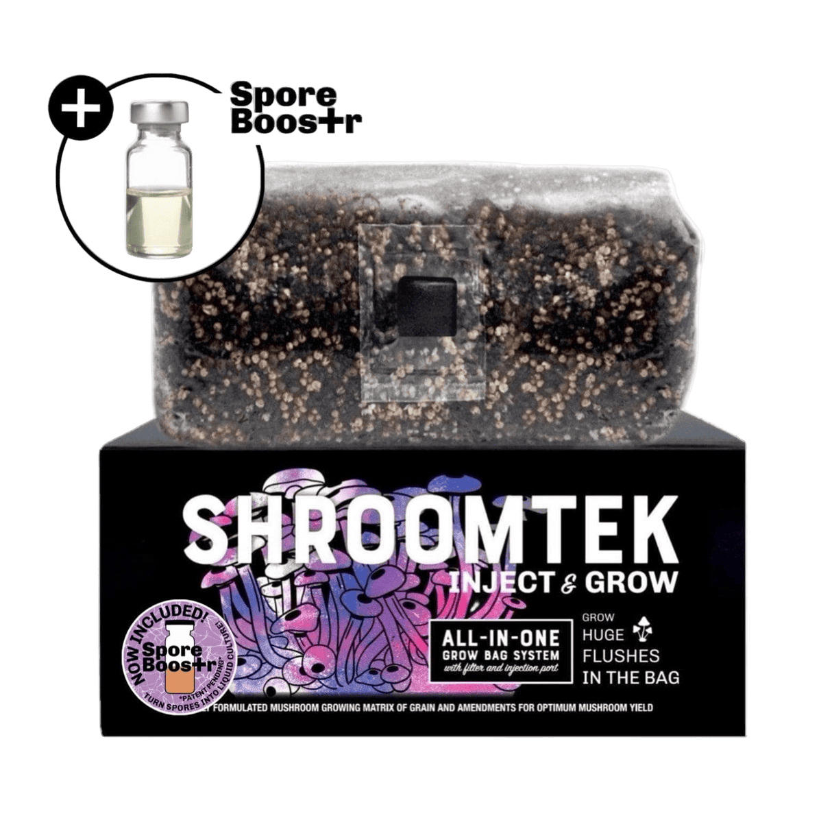 'ShroomTek' + Spore Boostr All-In-One Mushroom Grow Bag