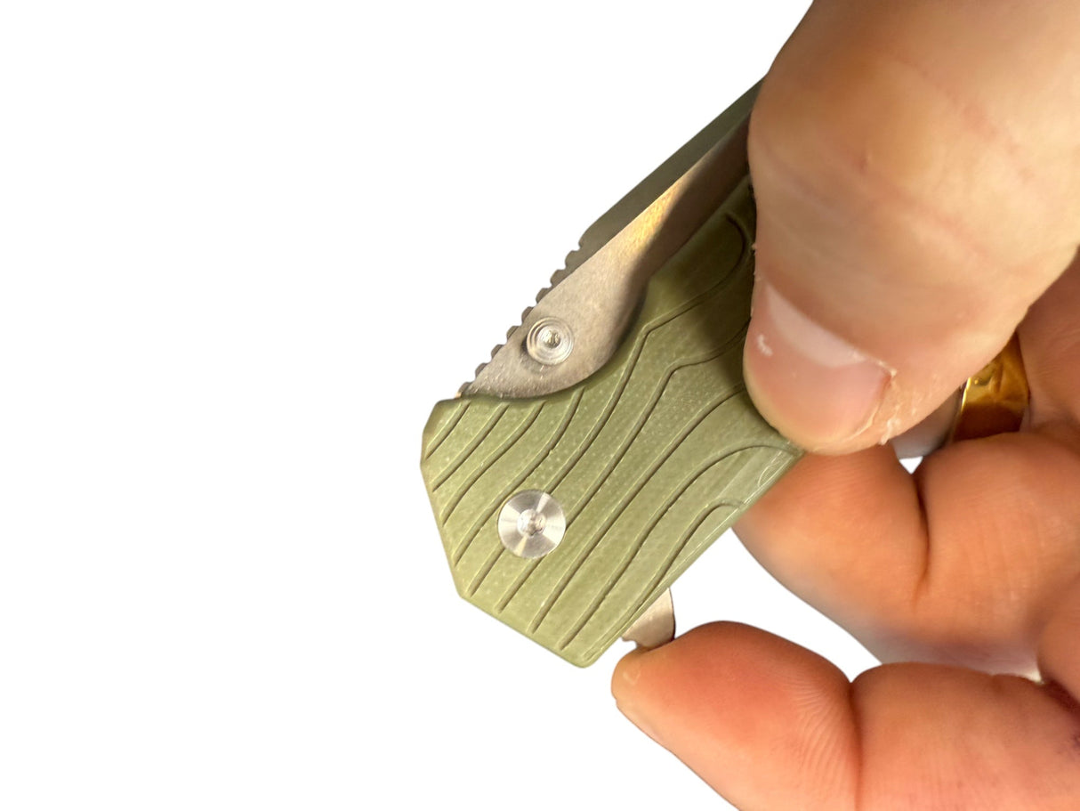 OD Green G10 - Topo-Trekker D2 Pocket Knife By Maratac®