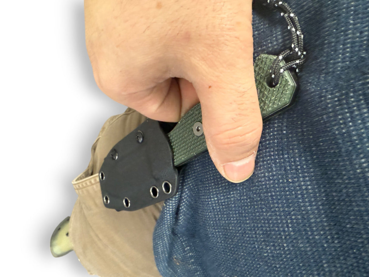 Compact R4A Slim - Ready 4 Action Knife / D2 Fixed Blade ( MICARTA Scales ) 🔥 New 🔥