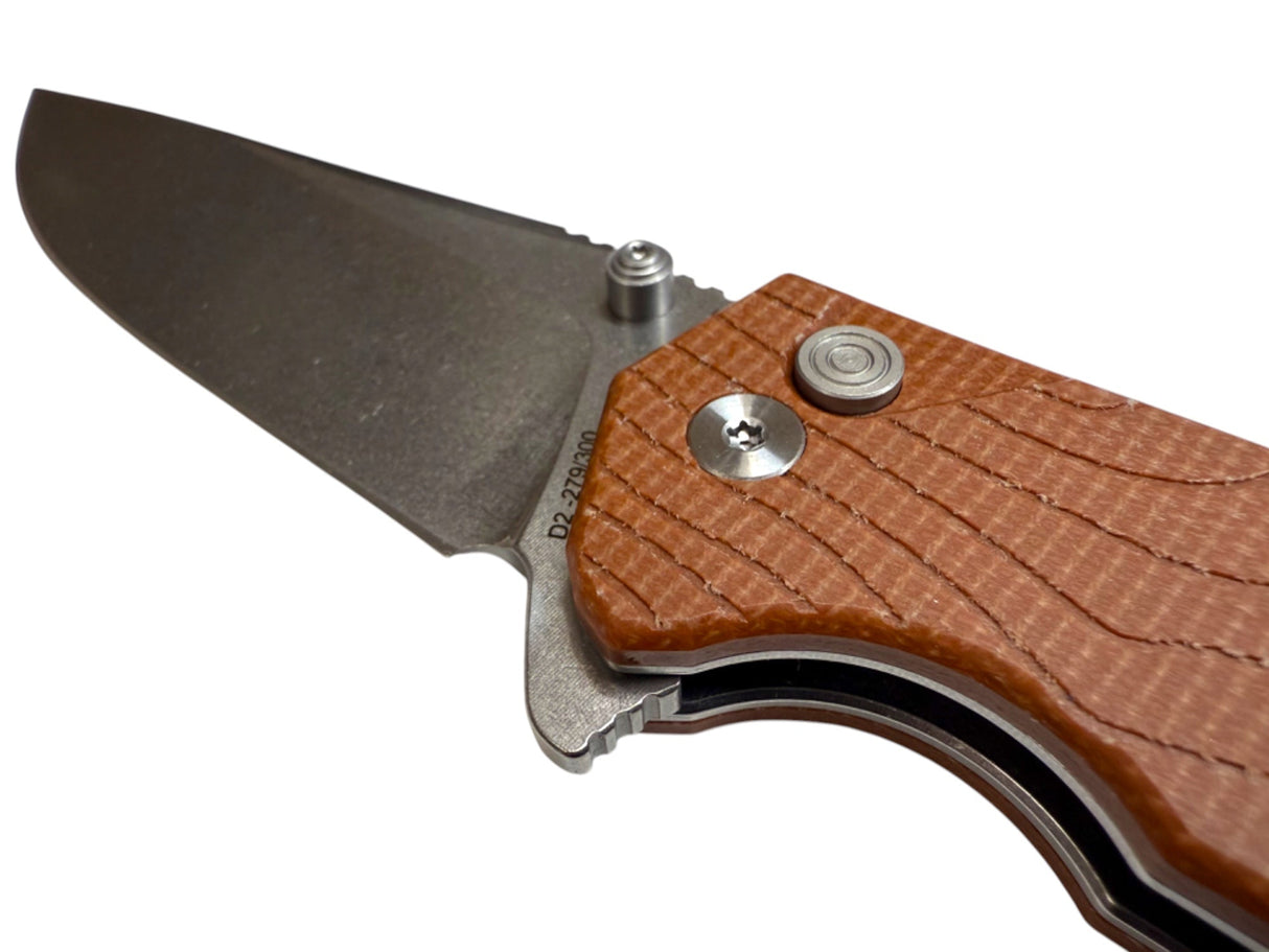 Coyote Terra G10 - Topo-Trekker D2 Pocket Knife By Maratac® ( NEW )