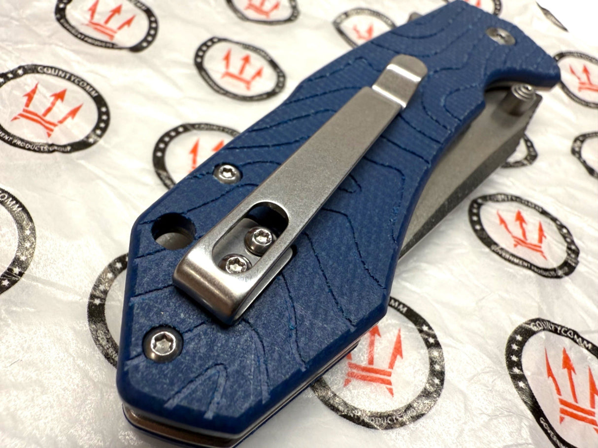 Mighty Blue G10 - Topo-Trekker D2 Pocket Knife By Maratac®