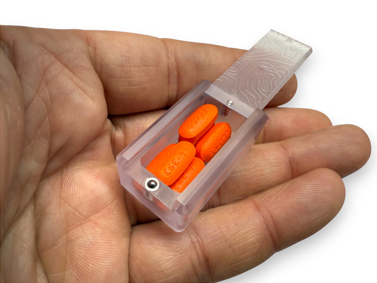 Tiny Polycarbonate Pocket Box - Gen 3 Topo + Glow Silicone Holder