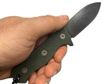 Compact R4A Slim - Ready 4 Action Knife / D2 Fixed Blade ( MICARTA Scales ) 🔥 New 🔥