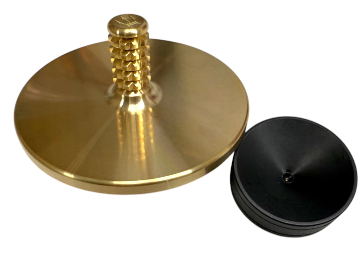 MEGA Tip Top - Tungsten / Brass - Spinning Top + Delrin Stand by Maratac® 🔥 New 🔥