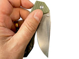 OD Green G10 - Topo-Trekker D2 Pocket Knife By Maratac®