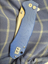 Mighty Blue G10 - Topo-Trekker D2 Pocket Knife By Maratac®