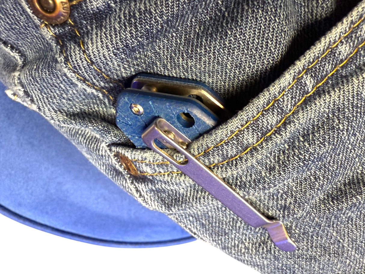 Mighty Blue G10 - Topo-Trekker D2 Pocket Knife By Maratac®