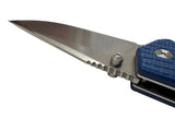 Mighty Blue G10 - Topo-Trekker D2 Pocket Knife By Maratac®