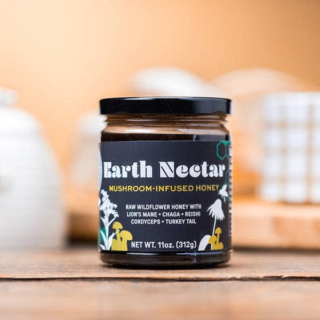 Earth Nectar: Mushroom-Infused Wildflower Honey